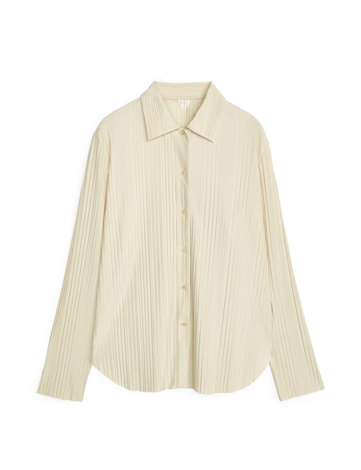 pleated jersey shirt from arket